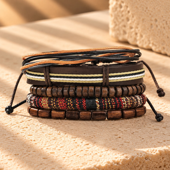 Bohemian Multi Color Set of 5 Men's Bracelet