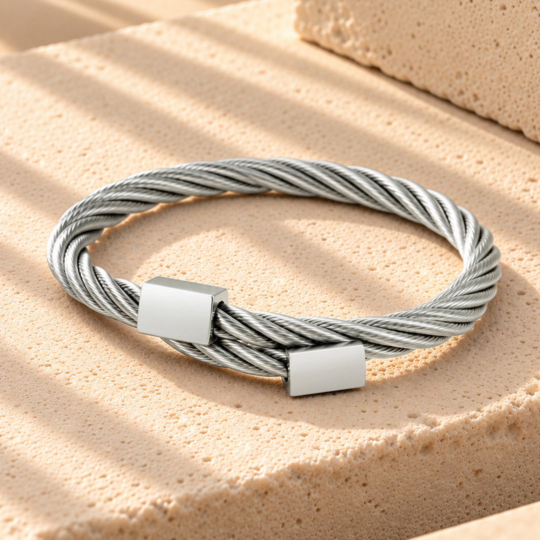 Silver Twisted Men's Kada