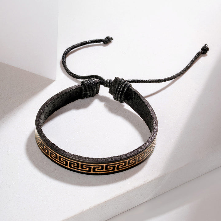 Textured Black Men's Bracelet