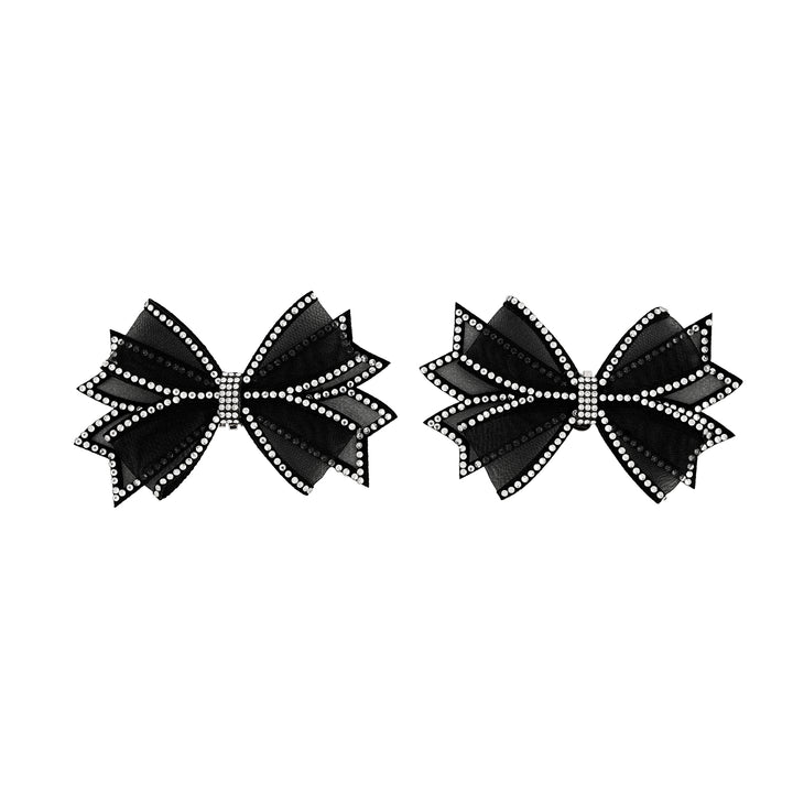 Sparkle Knot Black Shoe Clip