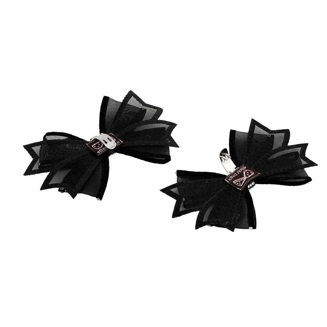 Sparkle Knot Black Shoe Clip