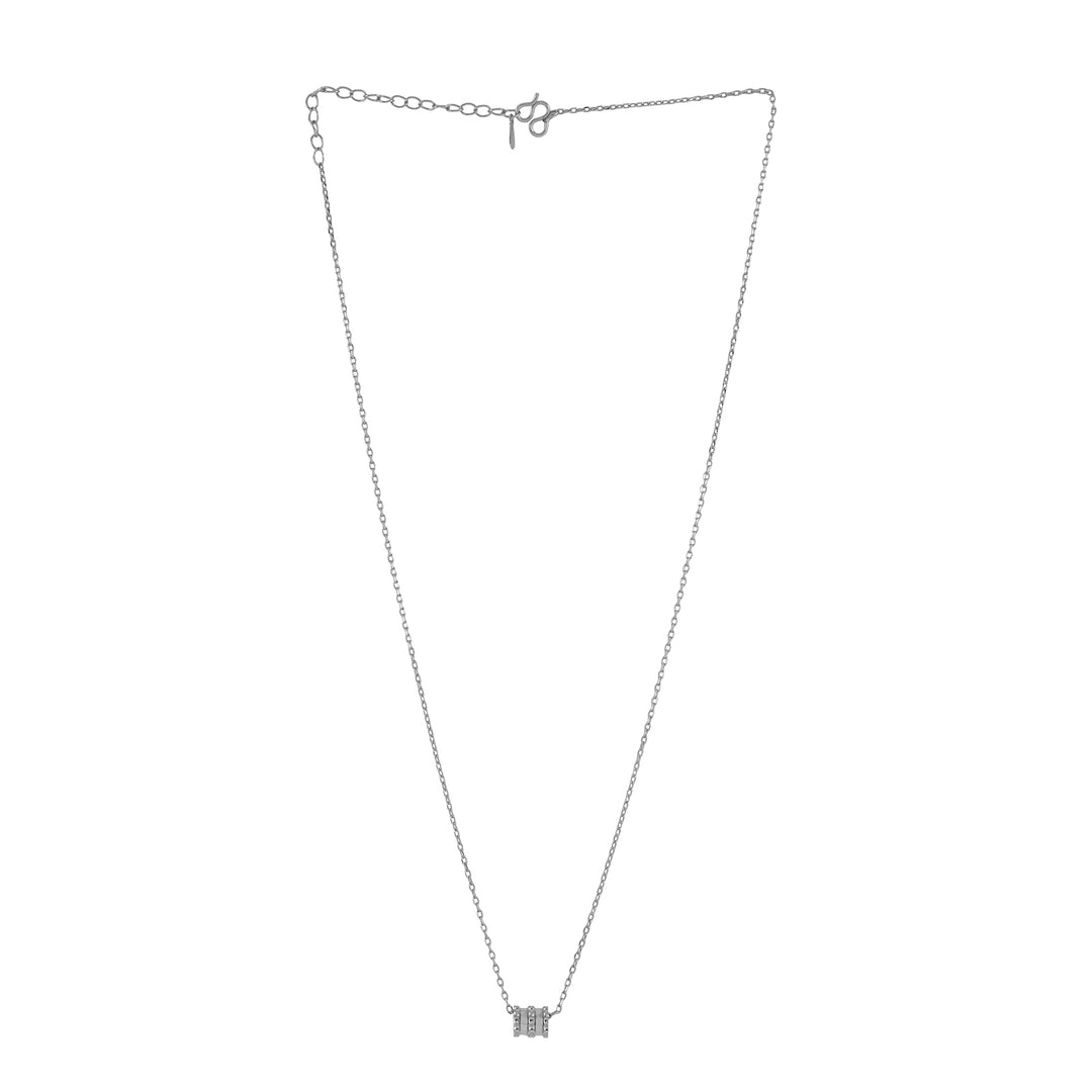 Silvered Rhinestone Jewelry Set