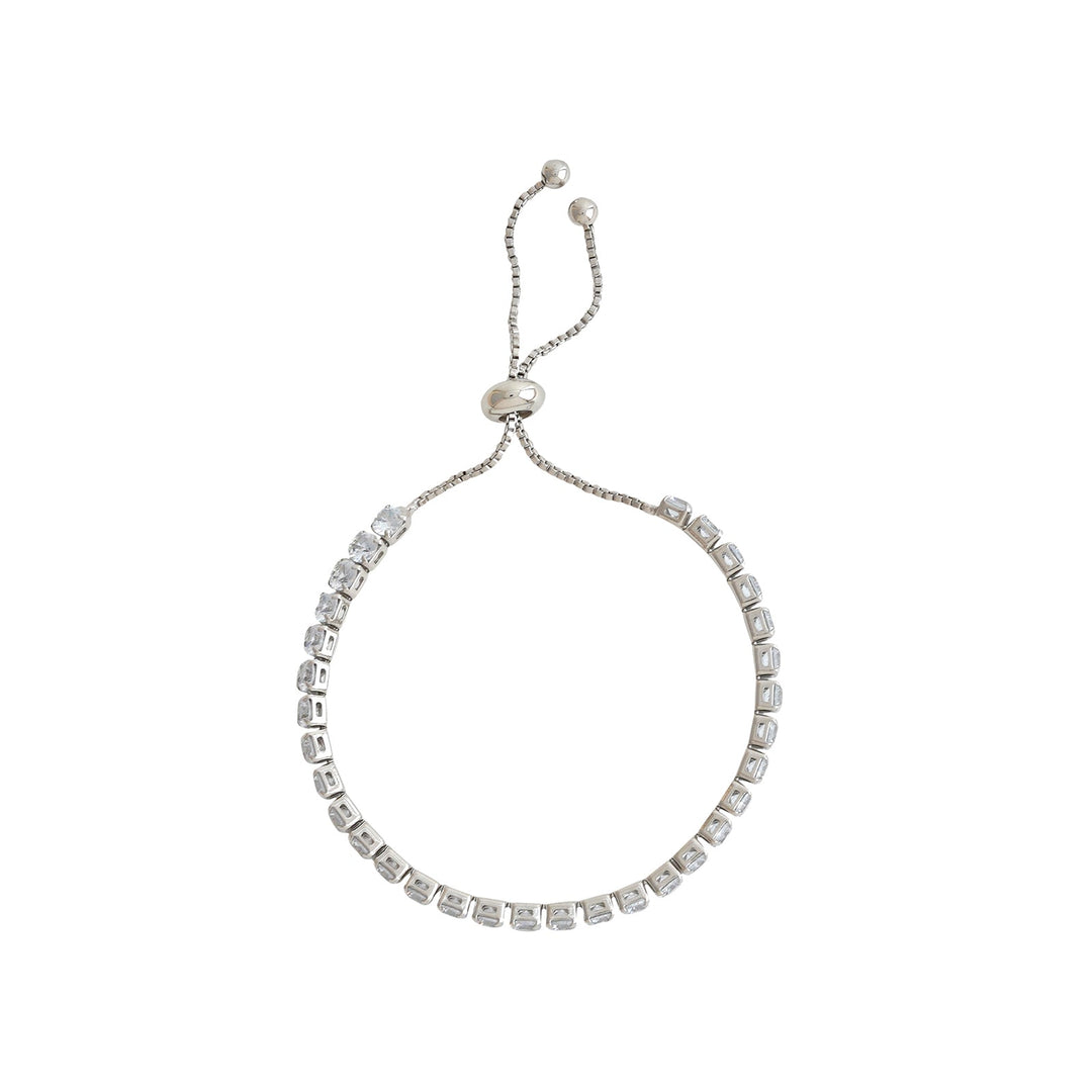 Silvered Rhinestone Jewelry Set