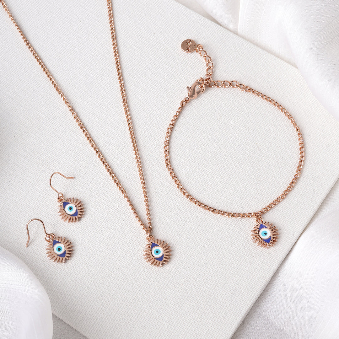 Power Of Eye Rosegold Charm Set