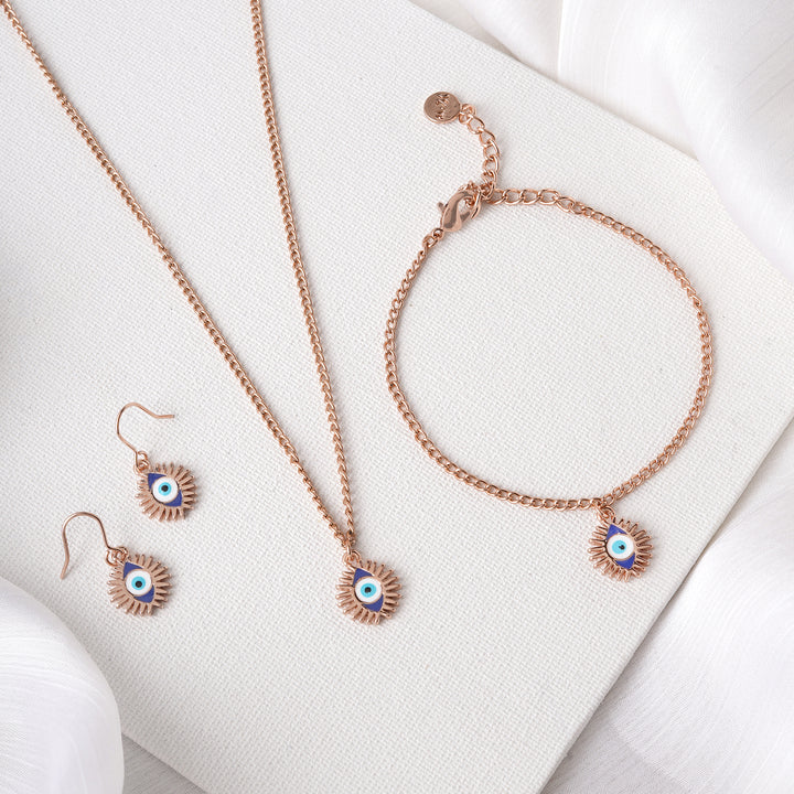 Power Of Eye Rosegold Charm Set