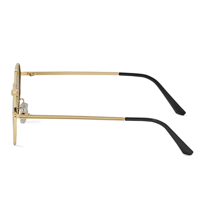 Suga Octagon Round Brown Sunglasses