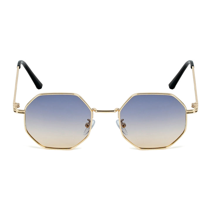 Suga Octagon Round Blue and Yellow Sunglasses
