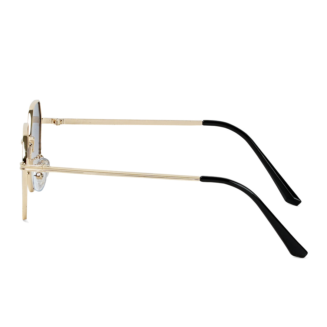 Suga Octagon Round Blue and Yellow Sunglasses