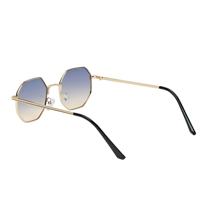 Suga Octagon Round Blue and Yellow Sunglasses