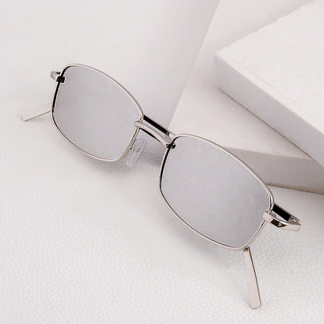 Jisu Rectangle Grey Sunglasses