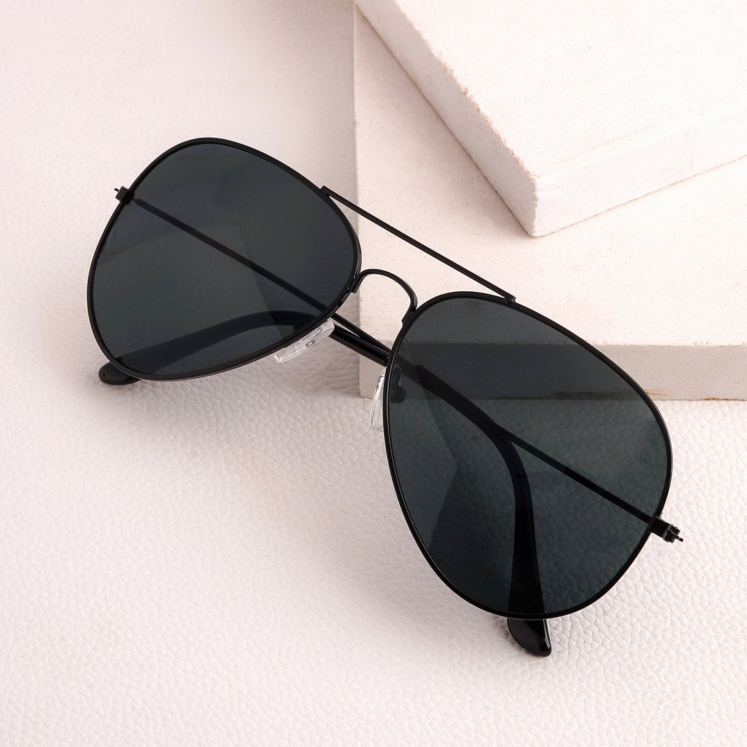 Rafael Black Aviator Sunglasses
