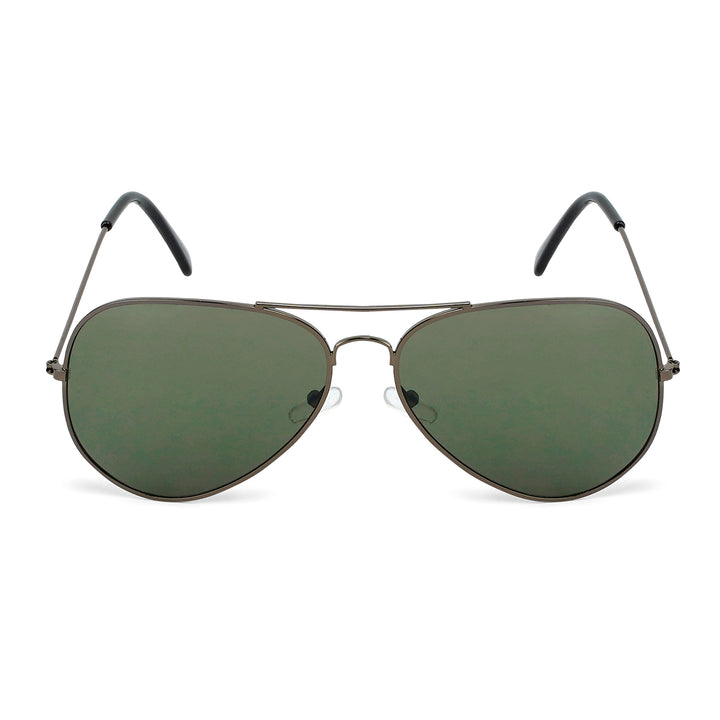 Rafael Black & Green Aviator Sunglasses
