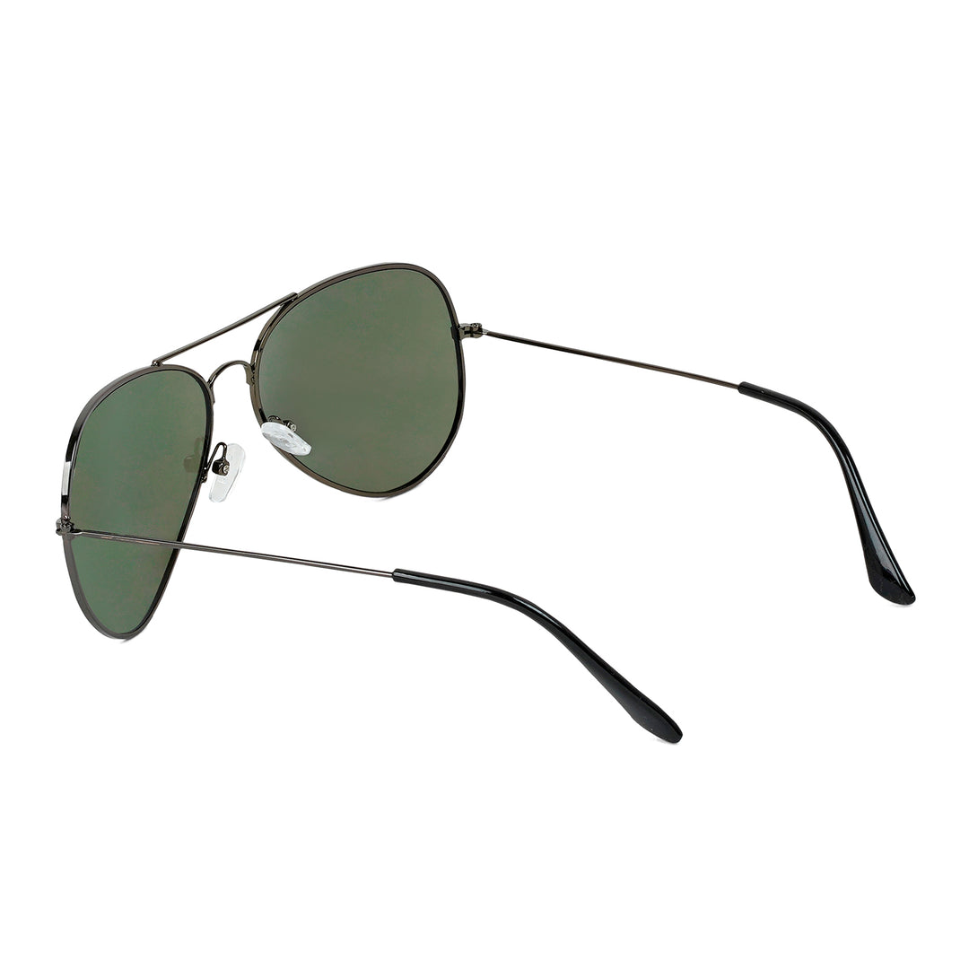 Rafael Black & Green Aviator Sunglasses