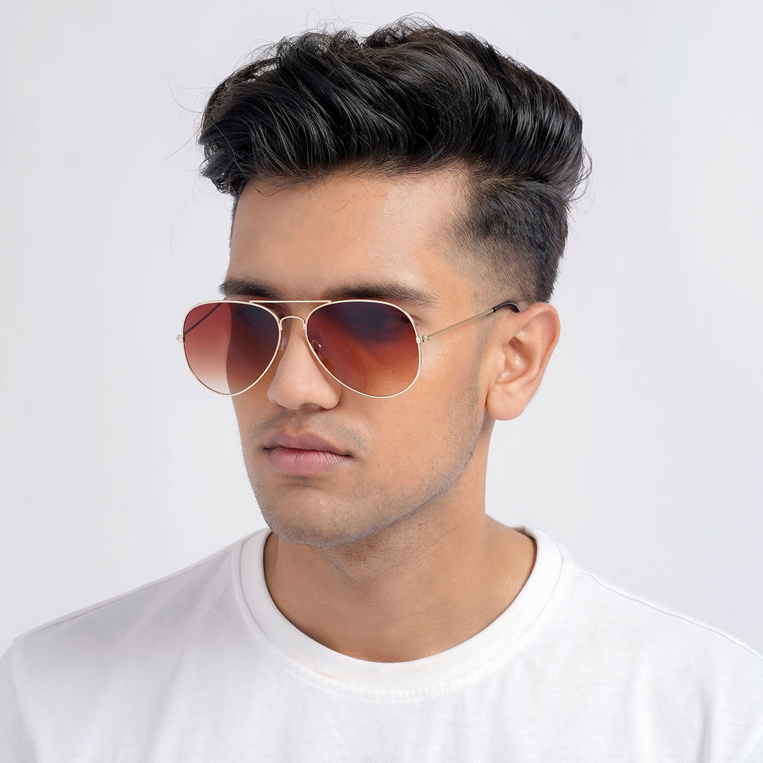 Rafael Brown Aviator Sunglasses