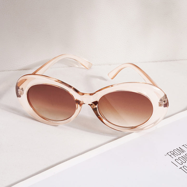 Estela Oval Champagne Sunglasses
