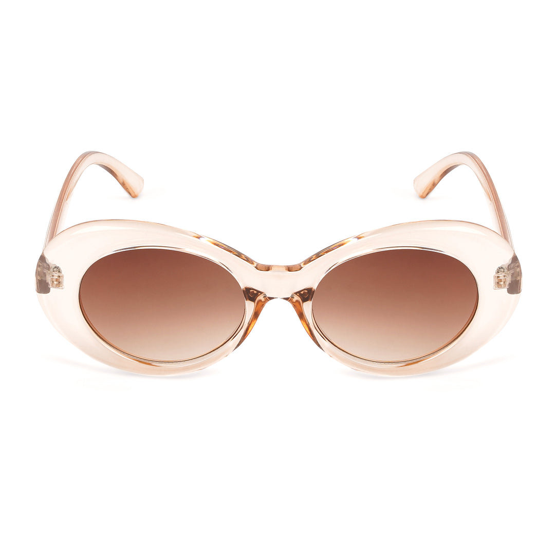 Estela Oval Champagne Sunglasses
