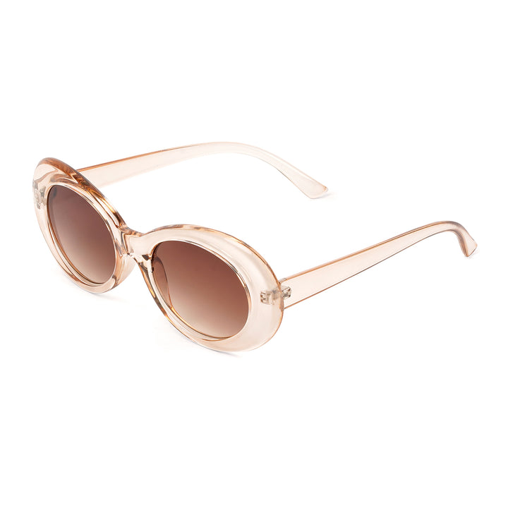 Estela Oval Champagne Sunglasses
