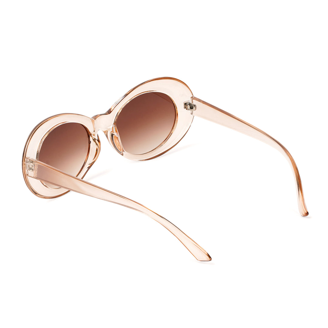 Estela Oval Champagne Sunglasses