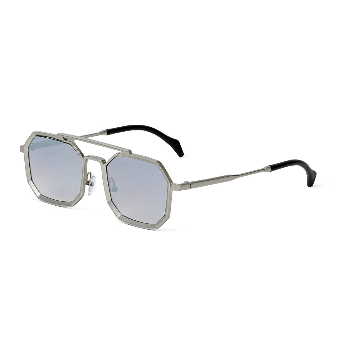 Urbano Silver Grey Rectangular Aviators