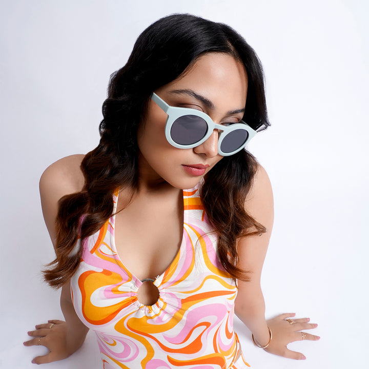 Dion Blue Clubmaster Sunglasses