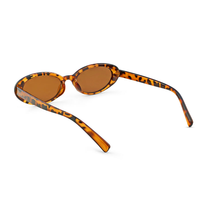 Kyoko Oval Leopard Print Sunglasses