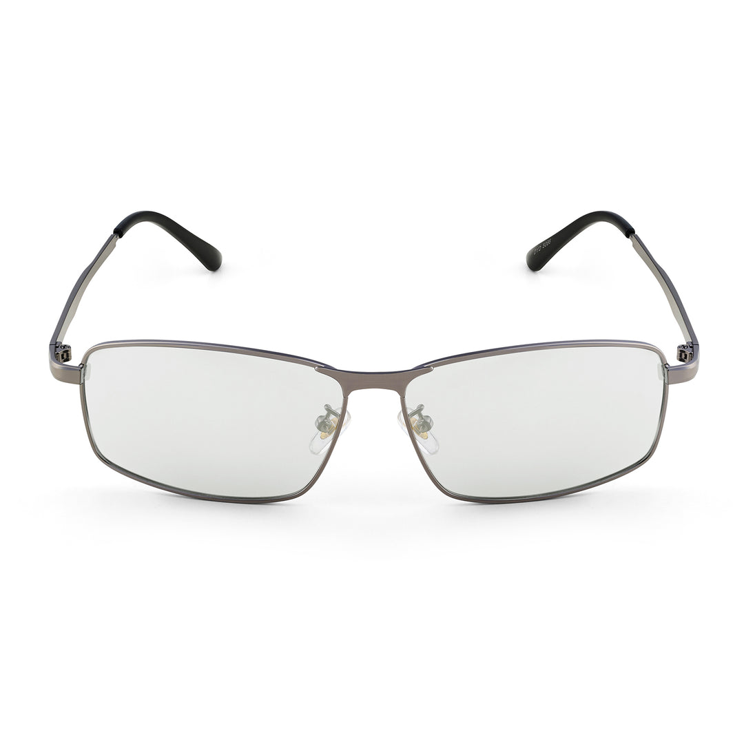 Valerio Rectangular Shield Silver Sunglasses