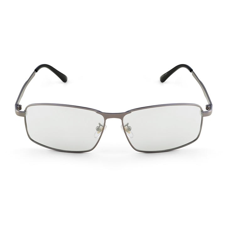 Valerio Rectangular Shield Silver Sunglasses