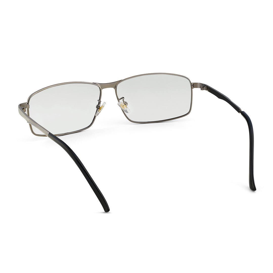 Valerio Rectangular Shield Silver Sunglasses