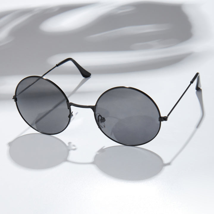 Dusk Round Black Frame Sunglasses