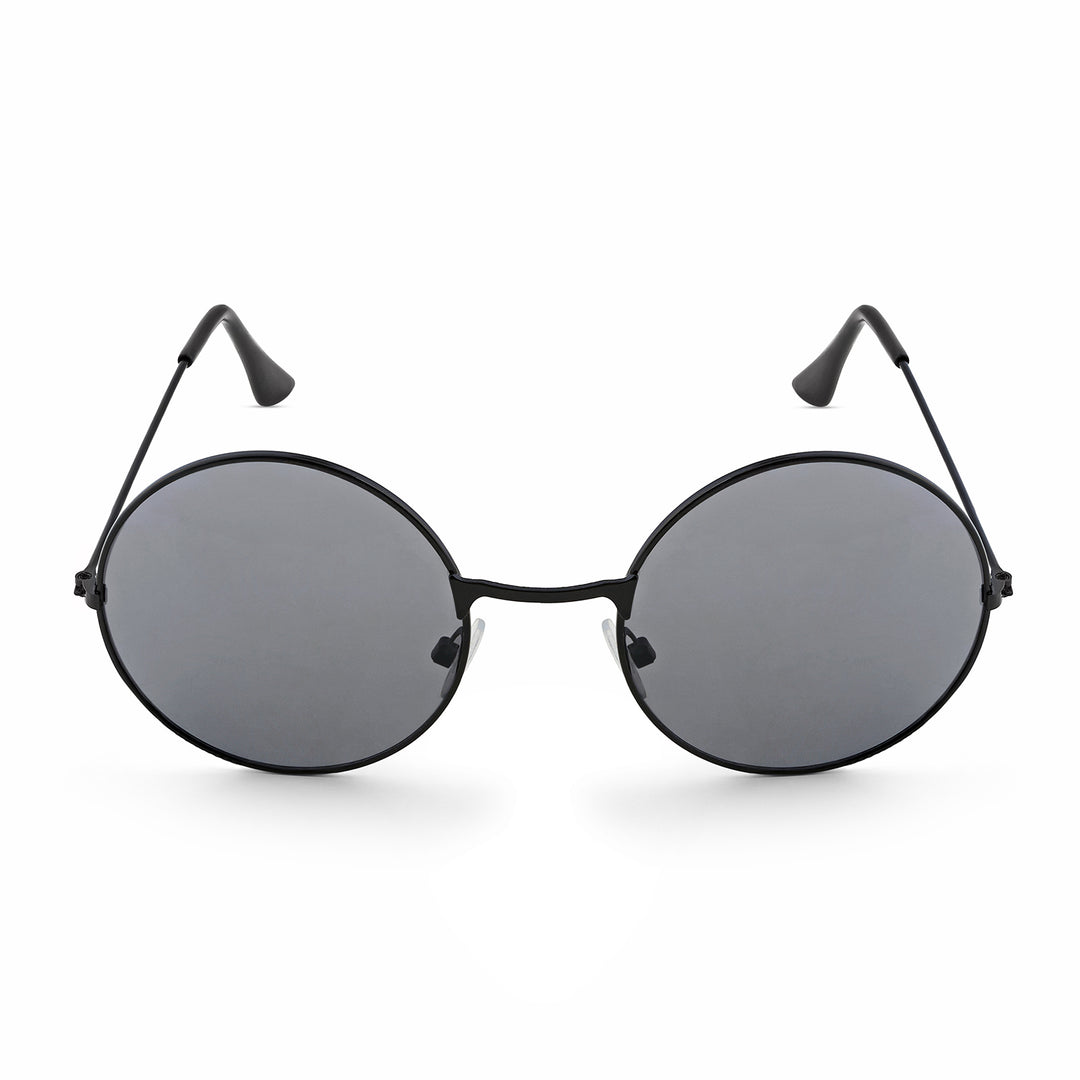 Dusk Round Black Frame Sunglasses
