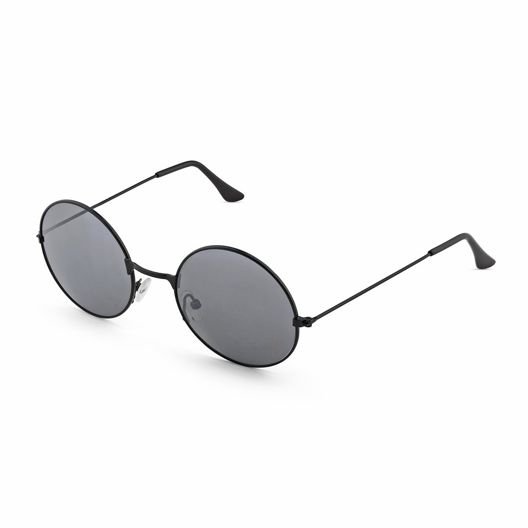 Dusk Round Black Frame Sunglasses