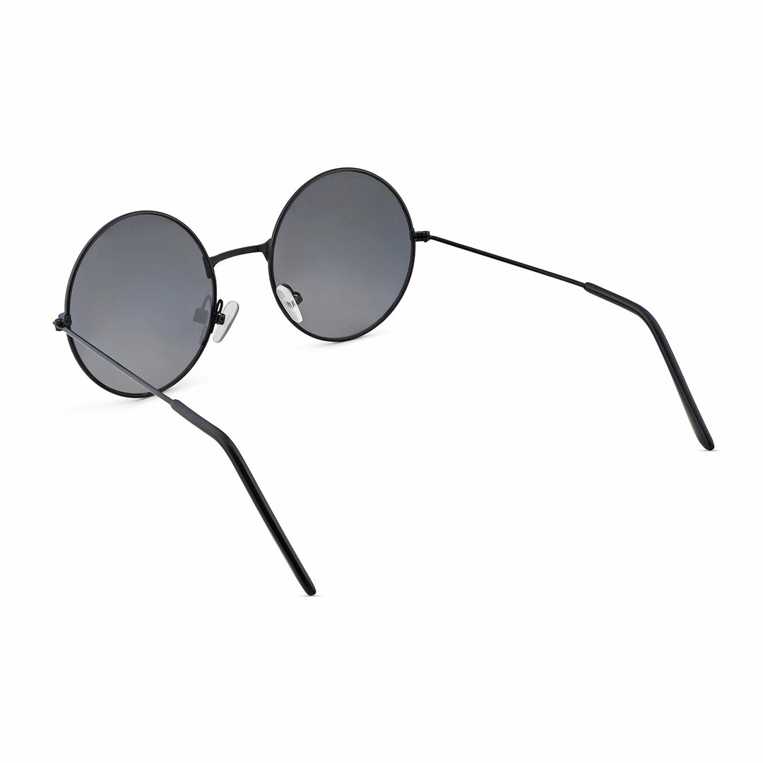 Dusk Round Black Frame Sunglasses