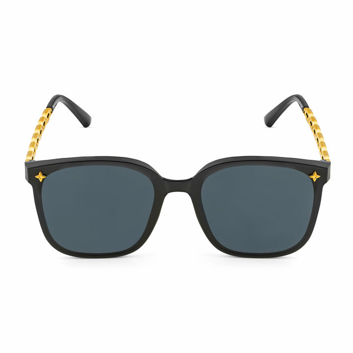 Deme Wayfarer Black and Gold Sunglasses