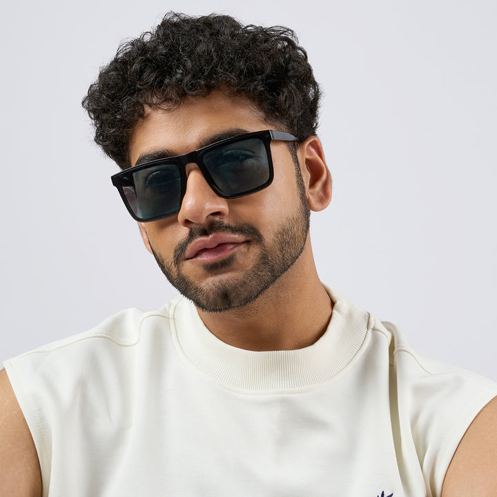 Aura Wayfarer Black Sunglasses