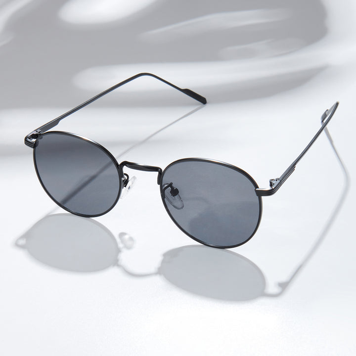 Gaze Round Black Sunglasses