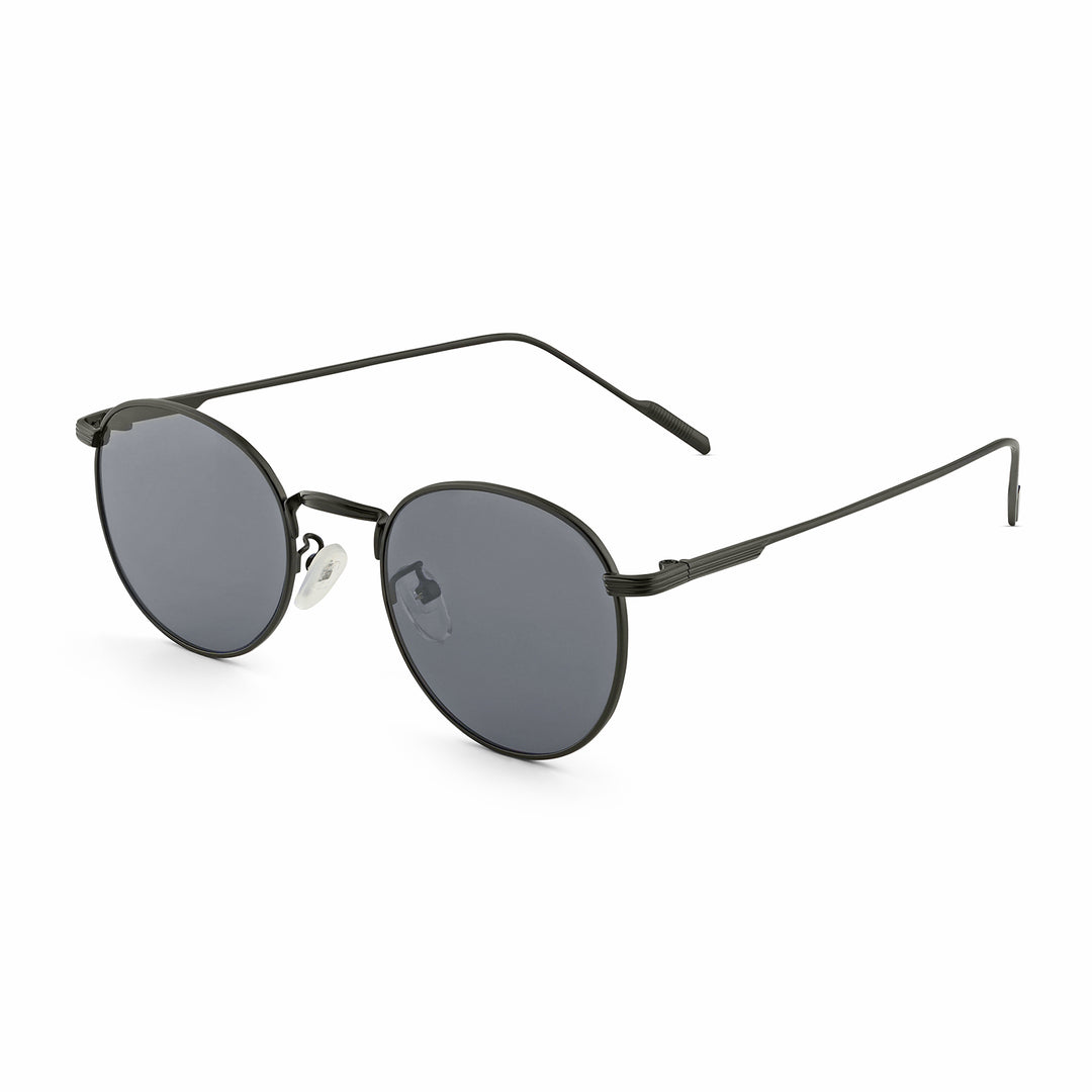 Gaze Round Black Sunglasses