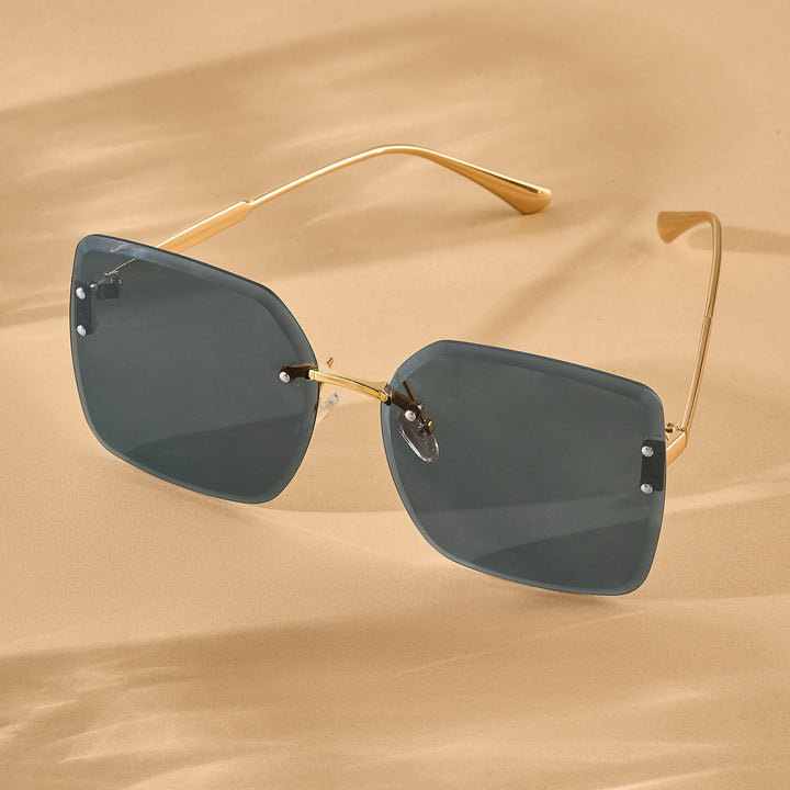 Flare Butterfly Grey Lens Gold Frame Sunglasses
