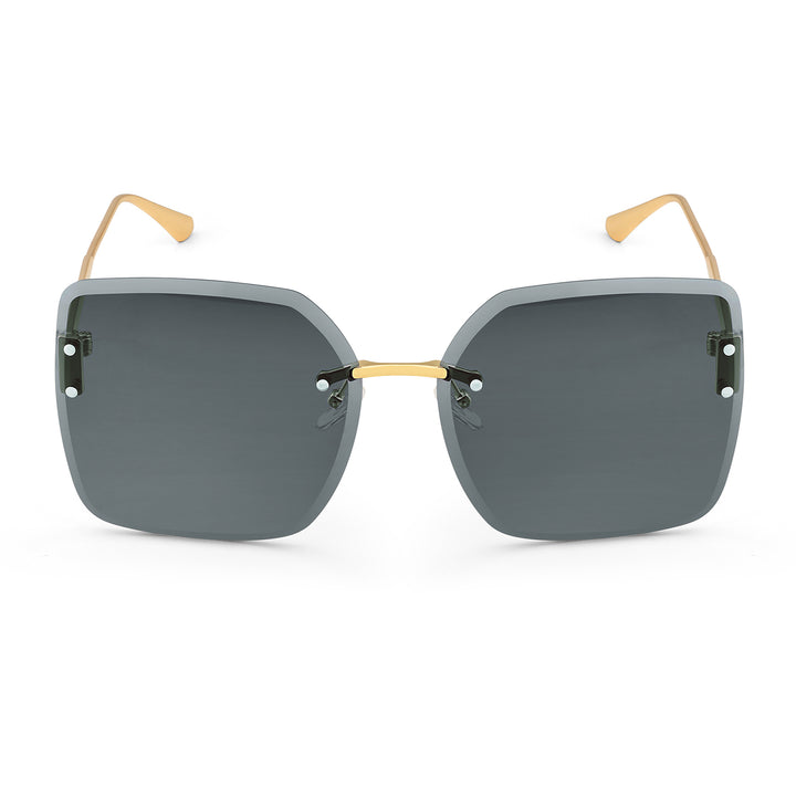 Flare Butterfly Grey Lens Gold Frame Sunglasses