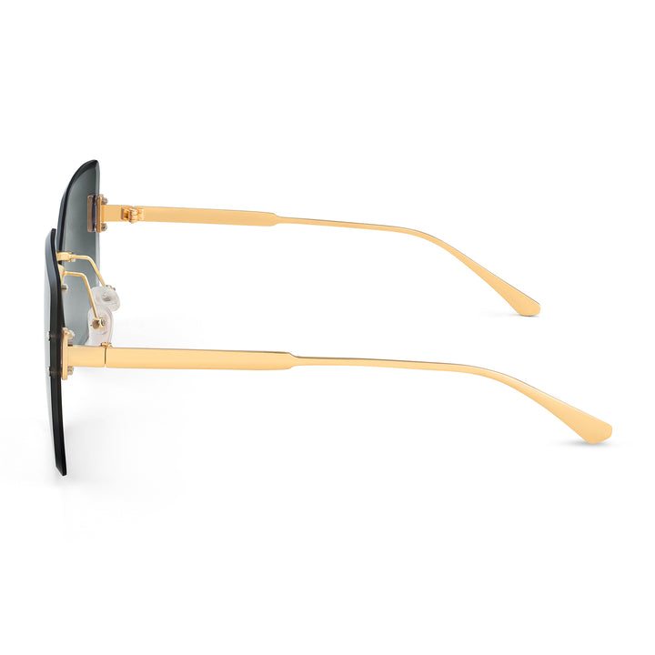 Flare Butterfly Grey Lens Gold Frame Sunglasses