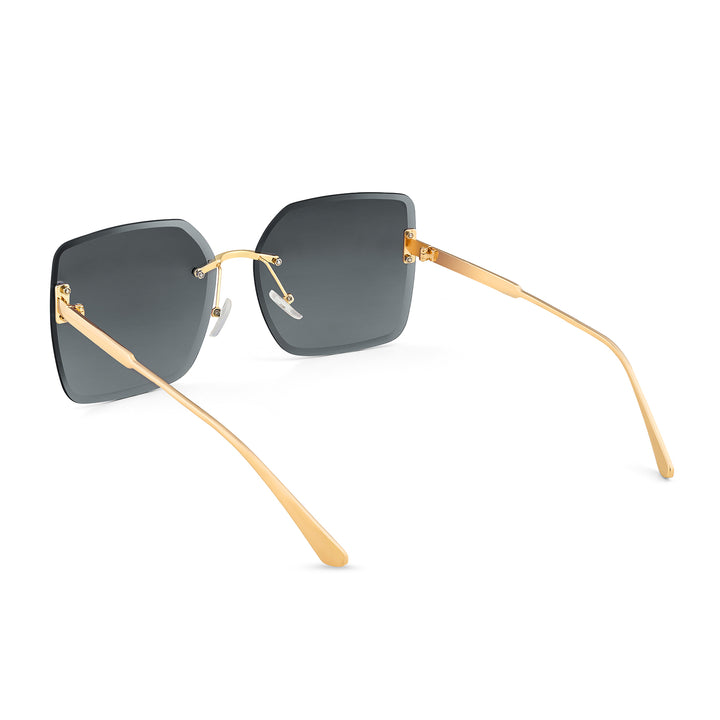 Flare Butterfly Grey Lens Gold Frame Sunglasses