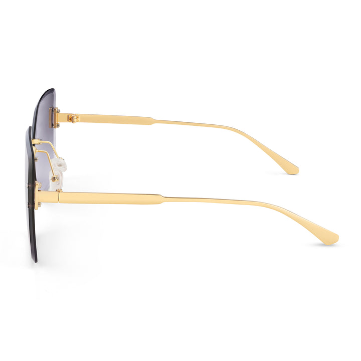 Flare Butterfly Purple Ombre Lens Gold Frame Sunglasses