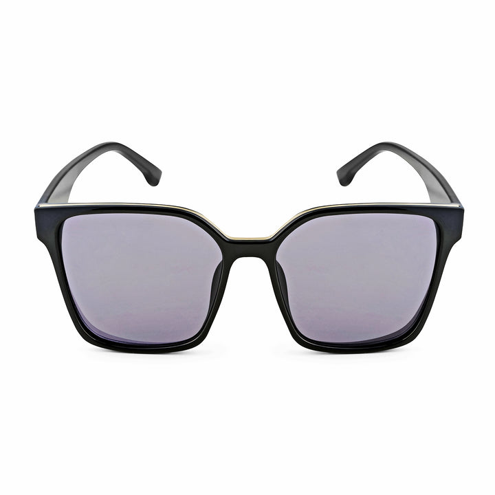 Cali Square Cateye Black Grey Lens Black Frame Sunglasses