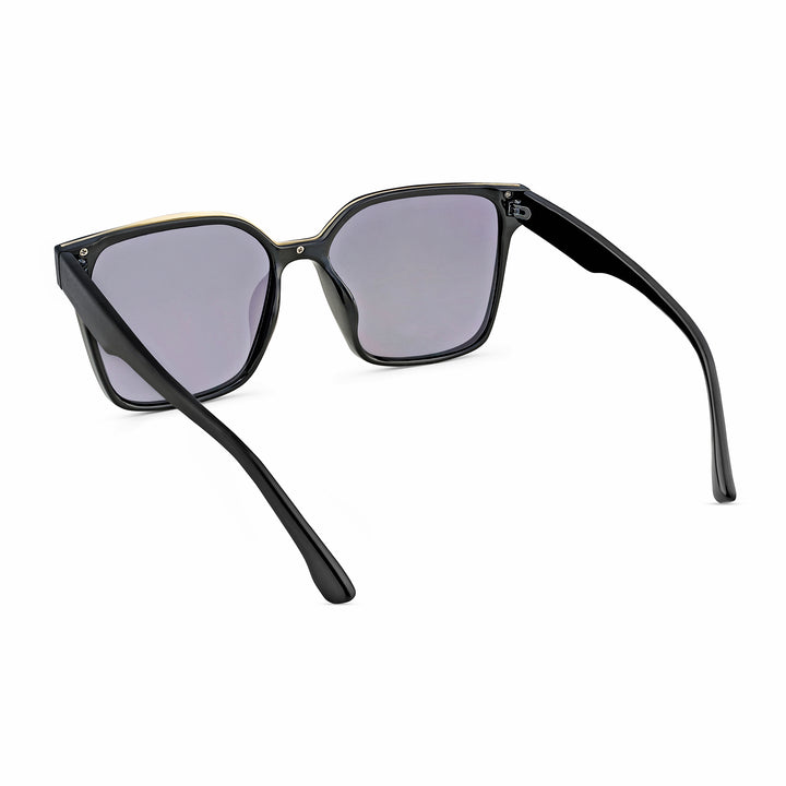 Cali Square Cateye Black Grey Lens Black Frame Sunglasses