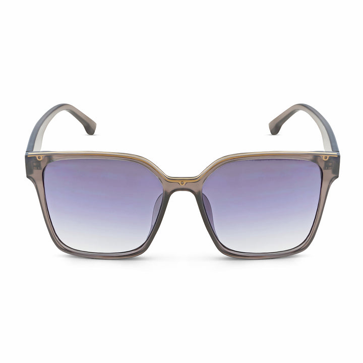 Cali Square Cateye Blue Lens Grey Frame Sunglasses