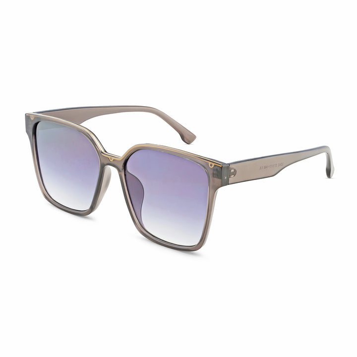 Cali Square Cateye Blue Lens Grey Frame Sunglasses