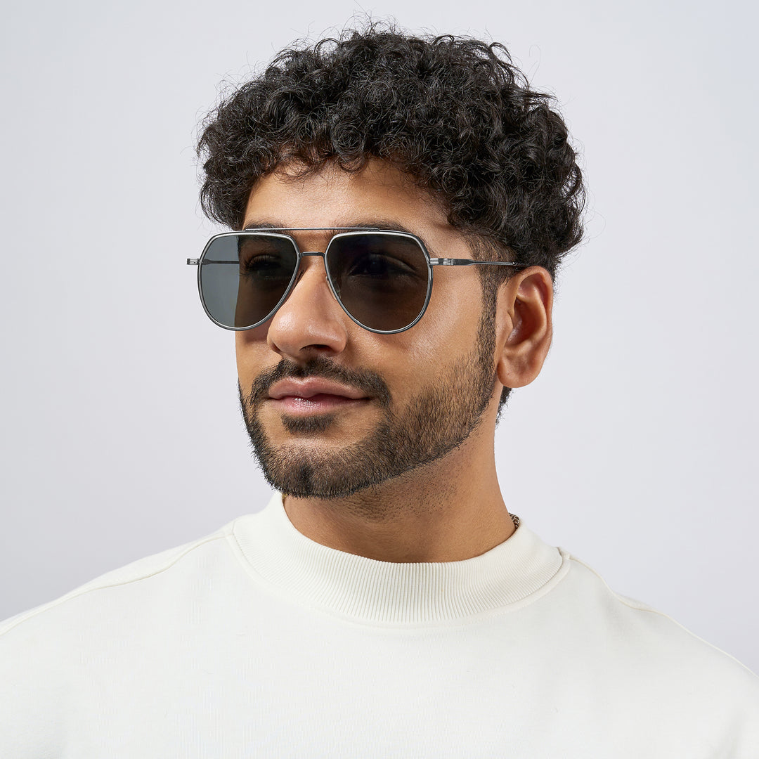 Maven Aviators Grey Sunglasses