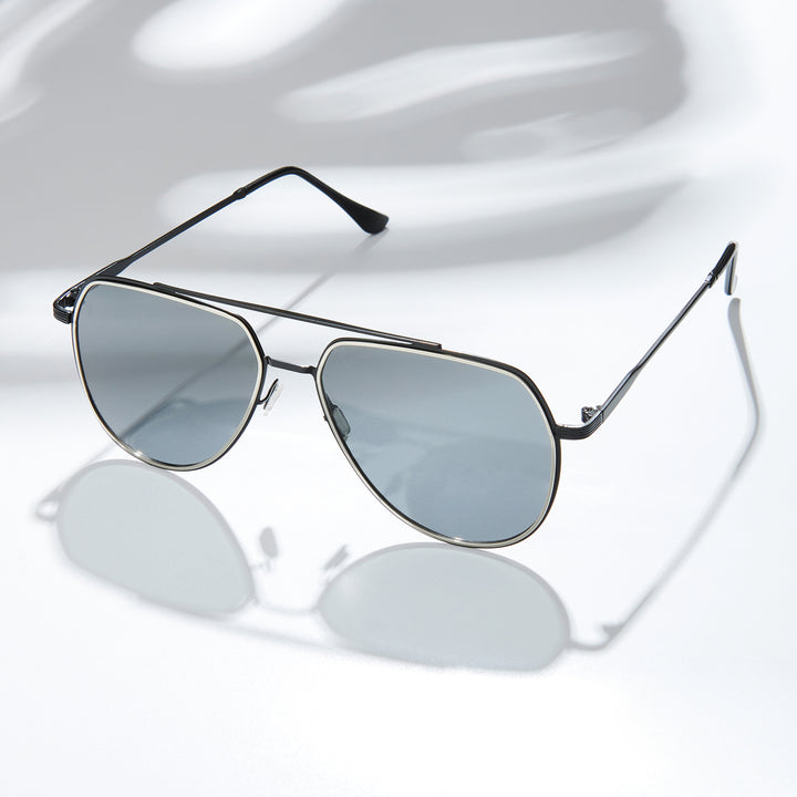 Maven Aviators Grey Lens and Black Frame Sunglasses