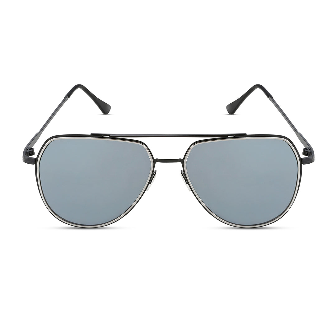 Maven Aviators Grey Lens and Black Frame Sunglasses