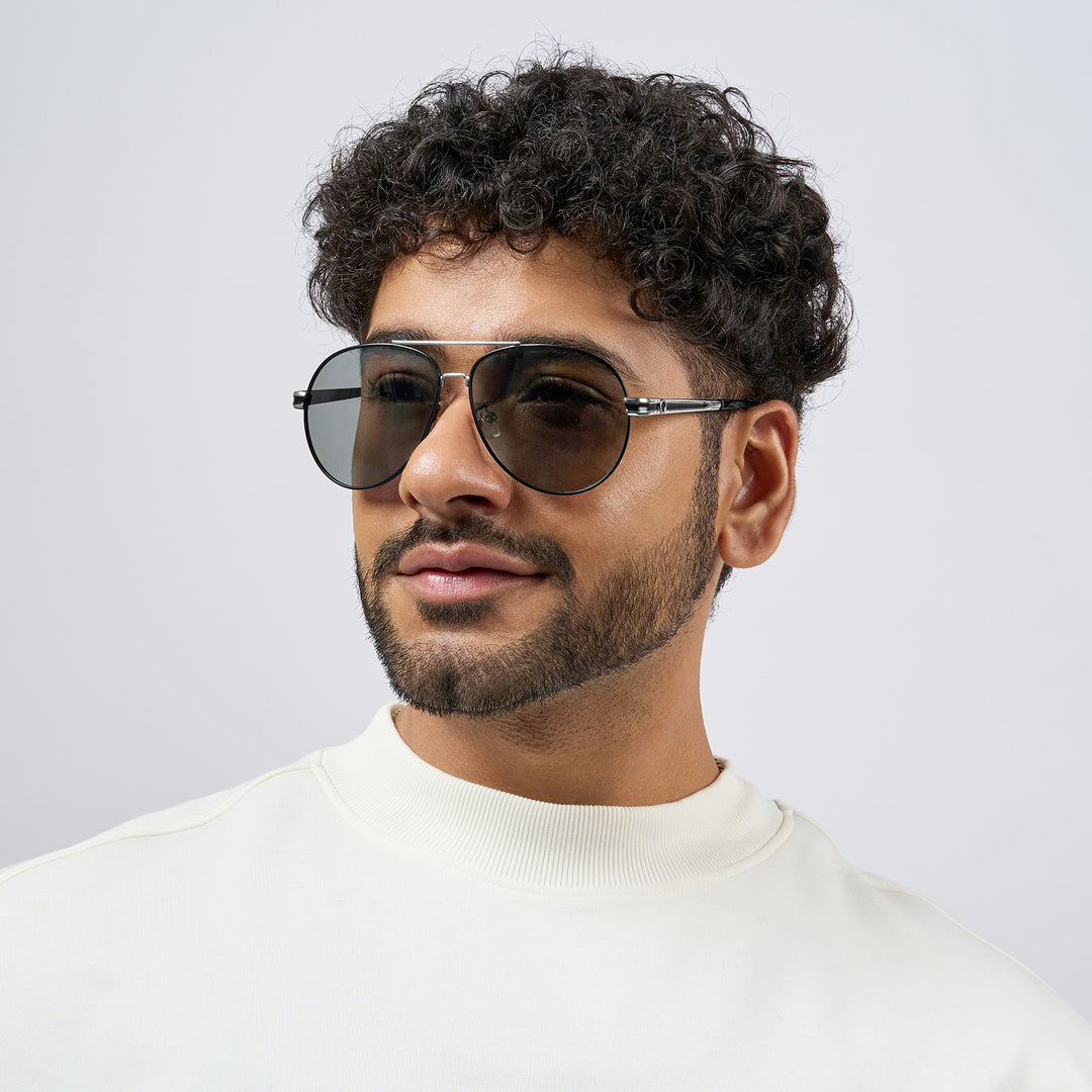 Top Gun Aviators Colour Changing Lens and Black Frame Sunglasses