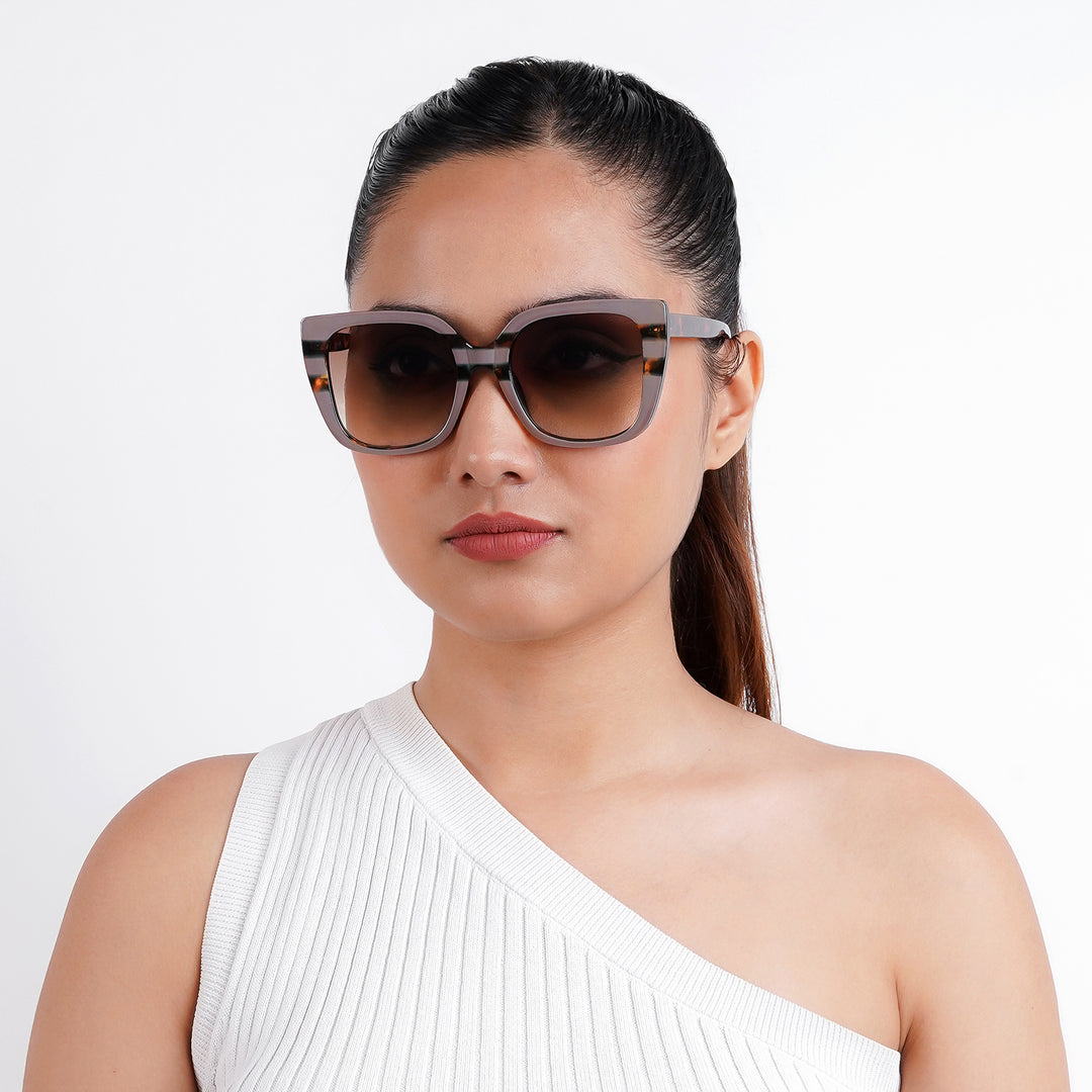 Noemi Brown Butterfly Sunglasses